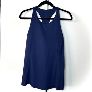 Lululemon Laser Cut Racerback Tank Top in Navy Blue